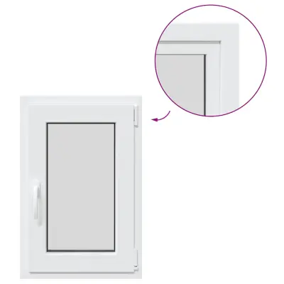 vidaXL Kletno okno "RISOR" 50x75 cm vrtljivo-nagibno DIN desno belo