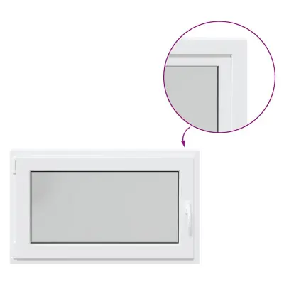 vidaXL Kletno okno "RISOR" 100x70 cm vrtljivo-nagibno DIN levo belo