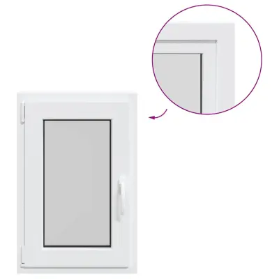 vidaXL Kletno okno "RISOR" 50x75 cm vrtljivo-nagibno DIN levo belo