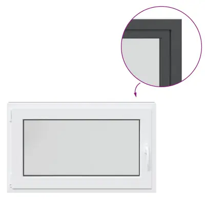 vidaXL Kletno okno "RISOR" 100x60 cm vrtljivo-nagibno DIN levo antracitno