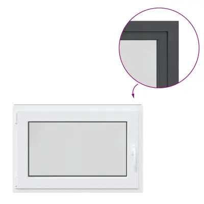 vidaXL Kletno okno "RISOR" 90x50 cm vrtljivo-nagibno DIN levo antracitno