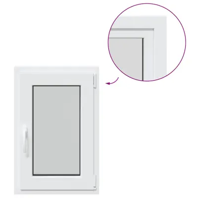 vidaXL Kletno okno "RISOR" 50x75 cm vrtljivo-nagibno DIN desno belo