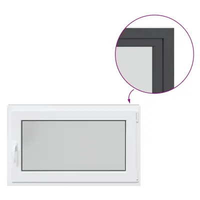 vidaXL Kletno okno "RISOR" 100x70 cm vrtljivo-nagibno DIN desno antracitno