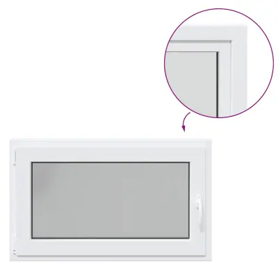 vidaXL Kletno okno "RISOR" 100x70 cm vrtljivo-nagibno DIN levo belo