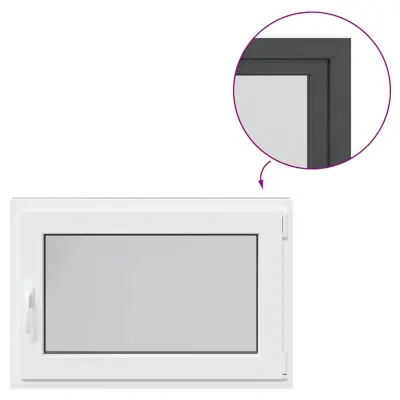 vidaXL Kletno okno "RISOR" 90x50 cm vrtljivo-nagibno DIN desno antracitno