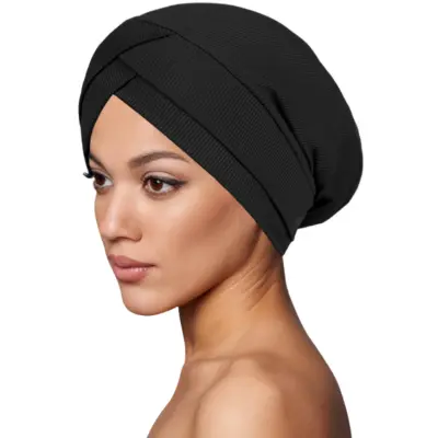 Mehak turban za ženske - nastavljiv kroj Black