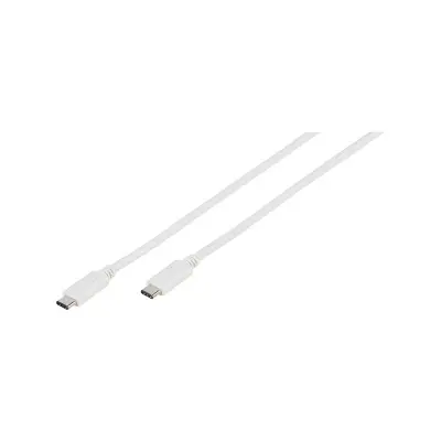 Povezovalni kabel VIVANCo USB-C 1 m, bel