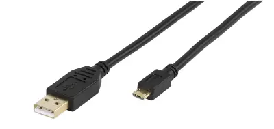 Podatkovni kabel VIVANCO USB 2.0 A-MICRO B, 1 m, črn
