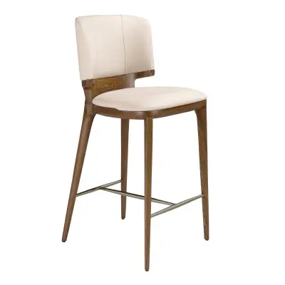 Kremni usnjeni tabure