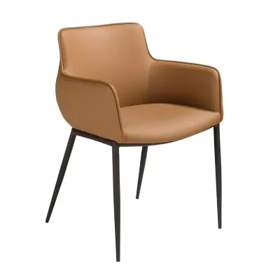 Sedež iz umetnega usnja v rjavi barvi