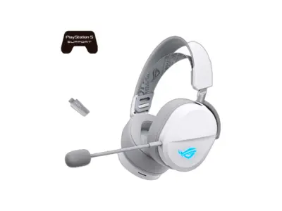 Slušalke ASUS ROG Pelta Wireless, Bluetooth, bele|Gaming