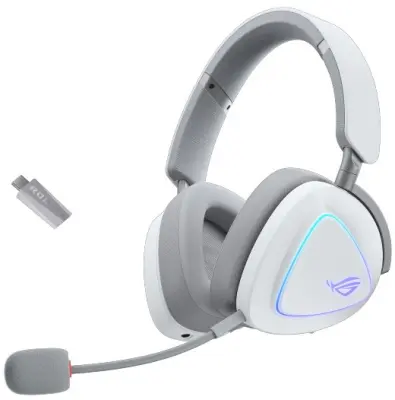 Slušalke ASUS ROG Delta II, Wireless, Bluetooth, bele|Gaming