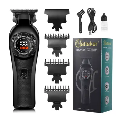 Profesionalni strižnik za graviranje las - akumulatorski strižnik z LED zaslonom Black