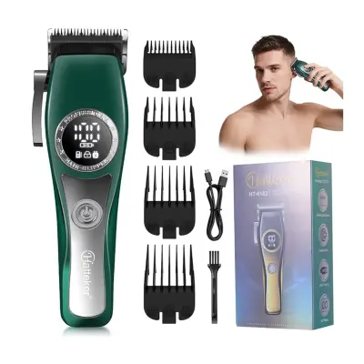 Brezžični električni strižnik las - USB polnjenje, nastavljiva dolžina Green