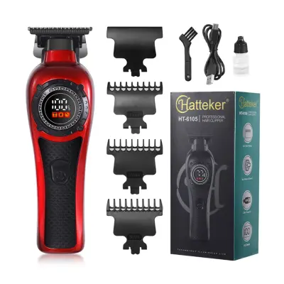 Profesionalni strižnik za graviranje las - akumulatorski strižnik z LED zaslonom Red