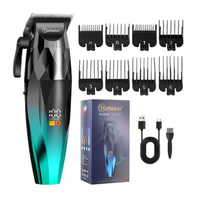 Električni strižnik las: Nastavljivo rezilo, digitalni zaslon in tiho delovanje Green