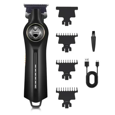 Profesionalni brezžični strižnik za lase - USB, odstranljivo rezilo Black