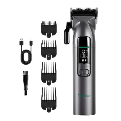 Profesionalni strižnik za lase z LCD zaslonom, nastavljiva dolžina in USB polnjenje