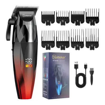 Električni strižnik las: Nastavljivo rezilo, digitalni zaslon in tiho delovanje Red