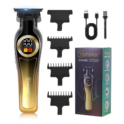 Profesionalni električni strižnik las z digitalnim zaslonom in možnostjo polnjenja Gold