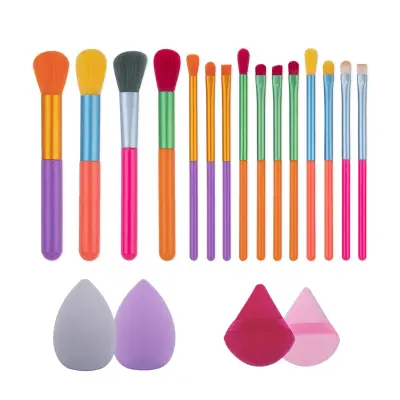 15 Kosni Set Čopičev za Ličenje z Akvarelnim Efektom - Mehka Sintetična Vlakna