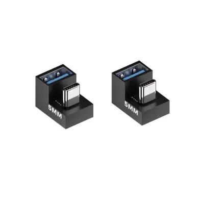 2-Pack USB ženski na Type-C moški adapter U-oblike - polnjenje in prenos podatkov