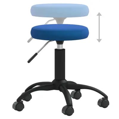 Jedilni stol vidaxl iz modrega žameta