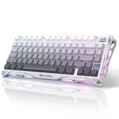 GravaStar Mercury K1 Gradient White / Brezžična mehanska tipkovnica