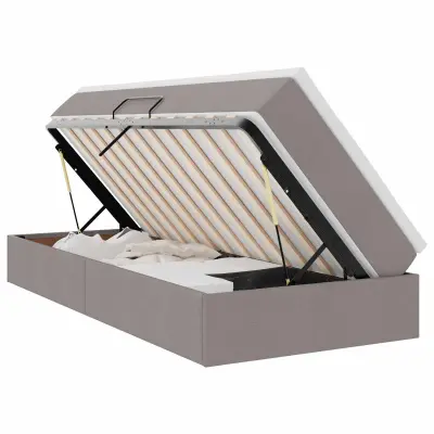 vidaXL Postelja z dodatnim prostorom za shranjevanje in vzmetnico