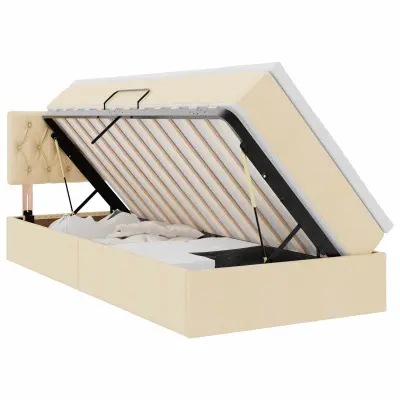 vidaXL Postelja z dodatnim prostorom za shranjevanje in vzmetnico