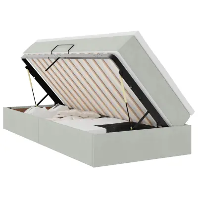 vidaXL Postelja z dodatnim prostorom za shranjevanje in vzmetnico