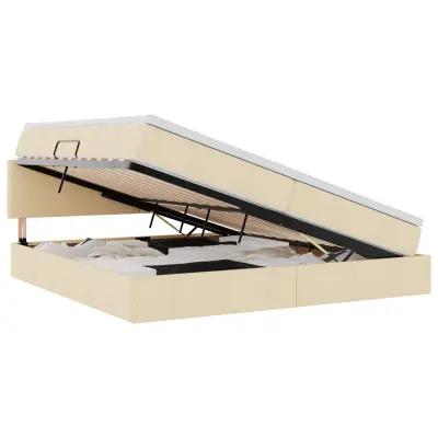 vidaXL Postelja z dodatnim prostorom za shranjevanje in vzmetnico