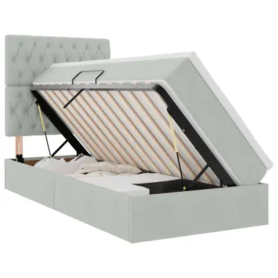 vidaXL Postelja z dodatnim prostorom za shranjevanje in LED osvetlitvijo