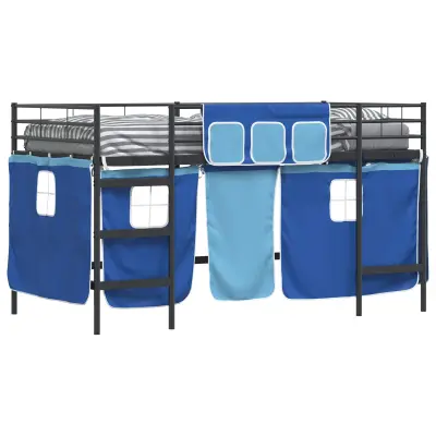 vidaXL Črna in modra 100 x 201 cm