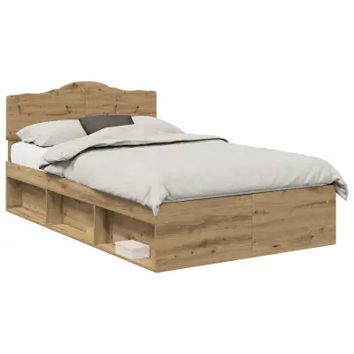 vidaXL Konstrukcija postelje Oreh 120 x 190 cm Masivno borovo les