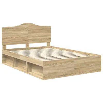 vidaXL Konstrukcija postelje Sonoma 140 x 190 cm Masivno borovo les