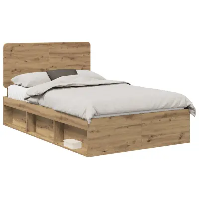 vidaXL Konstrukcija postelje Oreh 120 x 190 cm Masivno borovo les