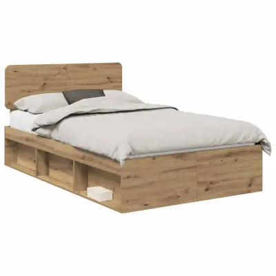 vidaXL Konstrukcija postelje Oreh 120 x 190 cm Masivno borovo les