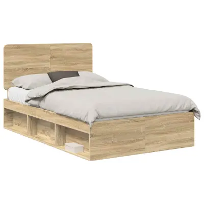 vidaXL Konstrukcija postelje Sonoma 120 x 200 cm Masivno borovo les