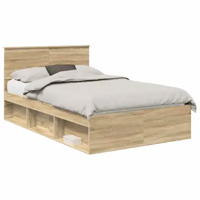 vidaXL Konstrukcija postelje Sonoma 120 x 190 cm Masivno borovo les
