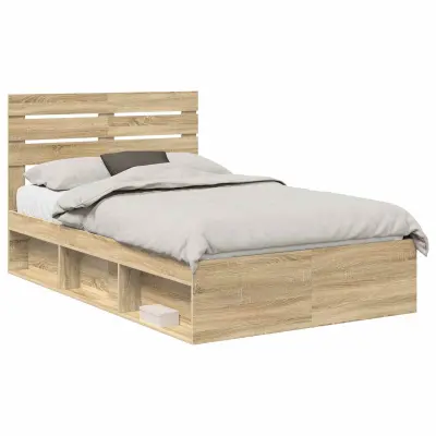 vidaXL Konstrukcija postelje Sonoma 120 x 200 cm Masivno borovo les