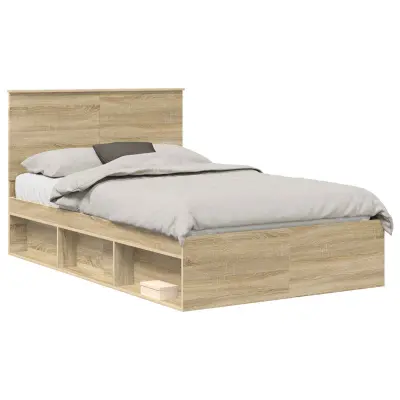 vidaXL Konstrukcija postelje Sonoma 120 x 190 cm Masivno borovo les