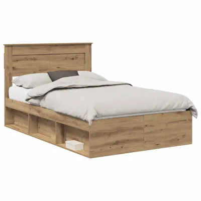 vidaXL Konstrukcija postelje Oreh 120 x 190 cm Masivno borovo les