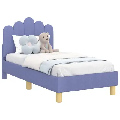 vidaXL Posteljica za malčke z vzglavjem Jeans modra 70 x 140 cm blago