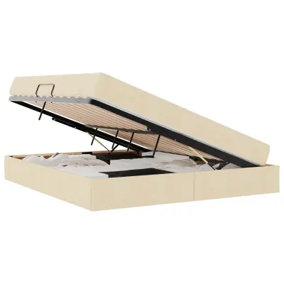 vidaXL Postelja z dodatnim prostorom za shranjevanje in vzmetnico