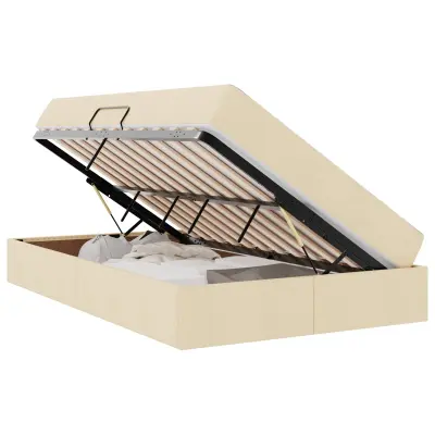 vidaXL Postelja z dodatnim prostorom za shranjevanje in vzmetnico