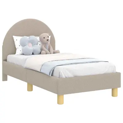 vidaXL Posteljica za malčke z vzglavjem Svetlo siva 70 x 140 cm