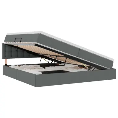 vidaXL Postelja z dodatnim prostorom za shranjevanje in vzmetnico