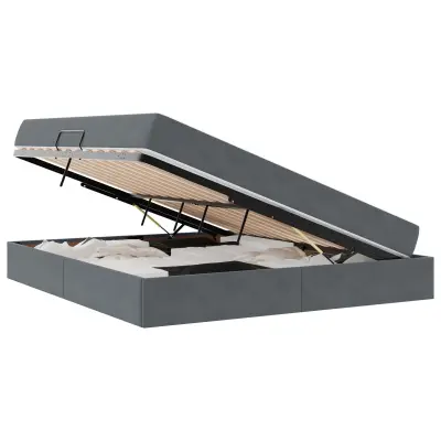 vidaXL Postelja z dodatnim prostorom za shranjevanje in vzmetnico