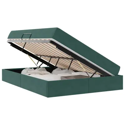 vidaXL Postelja z dodatnim prostorom za shranjevanje in vzmetnico